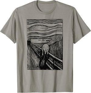 The Scream Famous Art by Munch Artist Painting Vintage T-Shirt - T-Shirt | Sand