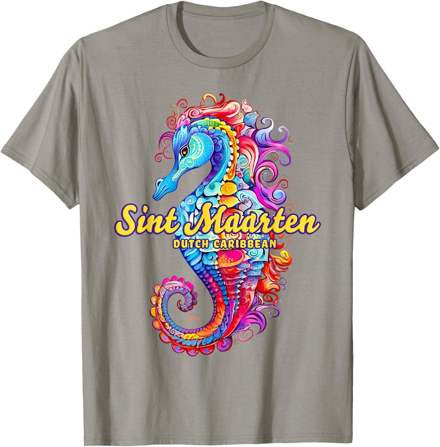 JCombs: Sint Maarten, Dutch Caribbean, Seahorse Beach Men Women Girls Kids T-Shirt - T-Shirt | Sand
