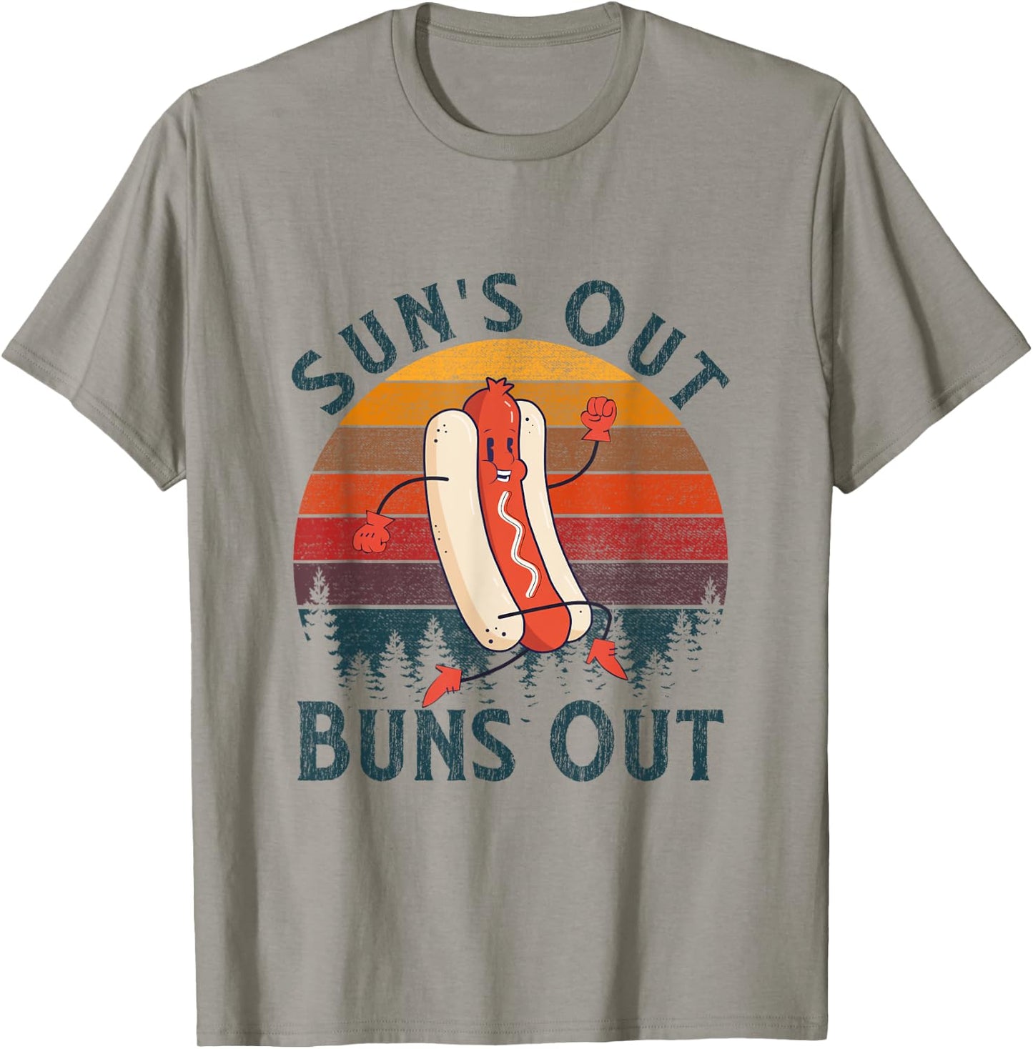 Funny Hot Dog Grilling Sun's Out Buns Out Women T-Shirt - T-Shirt | Sand