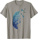 Flying Flock of Birds Feather Ink Art Bird Lovers T-Shirt - T-Shirt | Sand