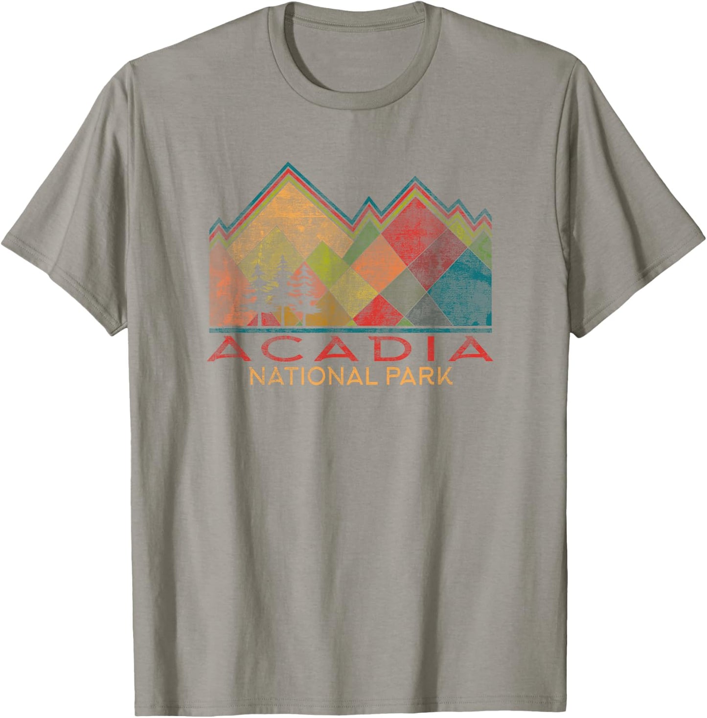 Acadia National Park Colorful Graphic T-Shirt - T-Shirt | Sand