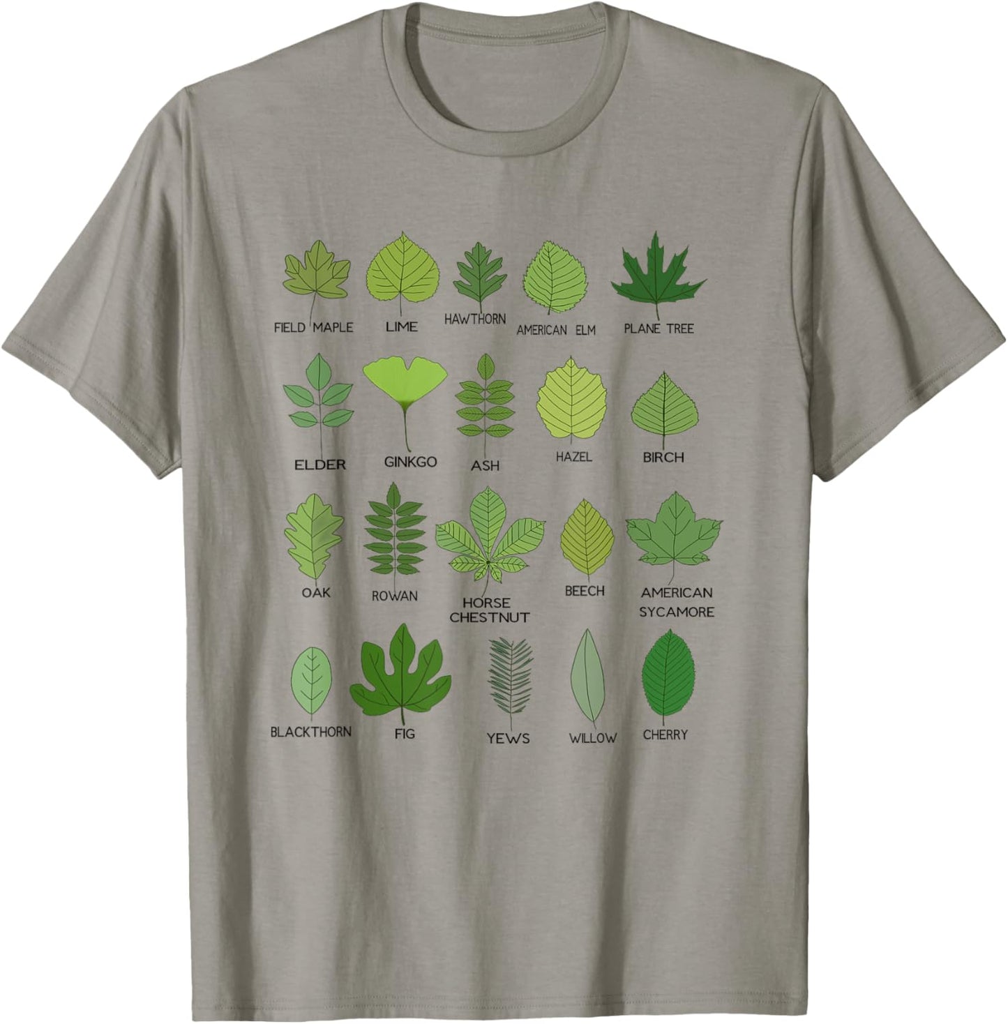 Different types of leaf shapes, Leaf classification T-Shirt - T-Shirt | Sand