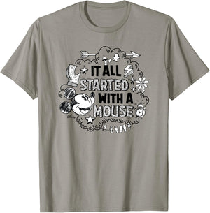 Mickey - It Was All Started By A Mouse T-Shirt - T-Shirt | Sand