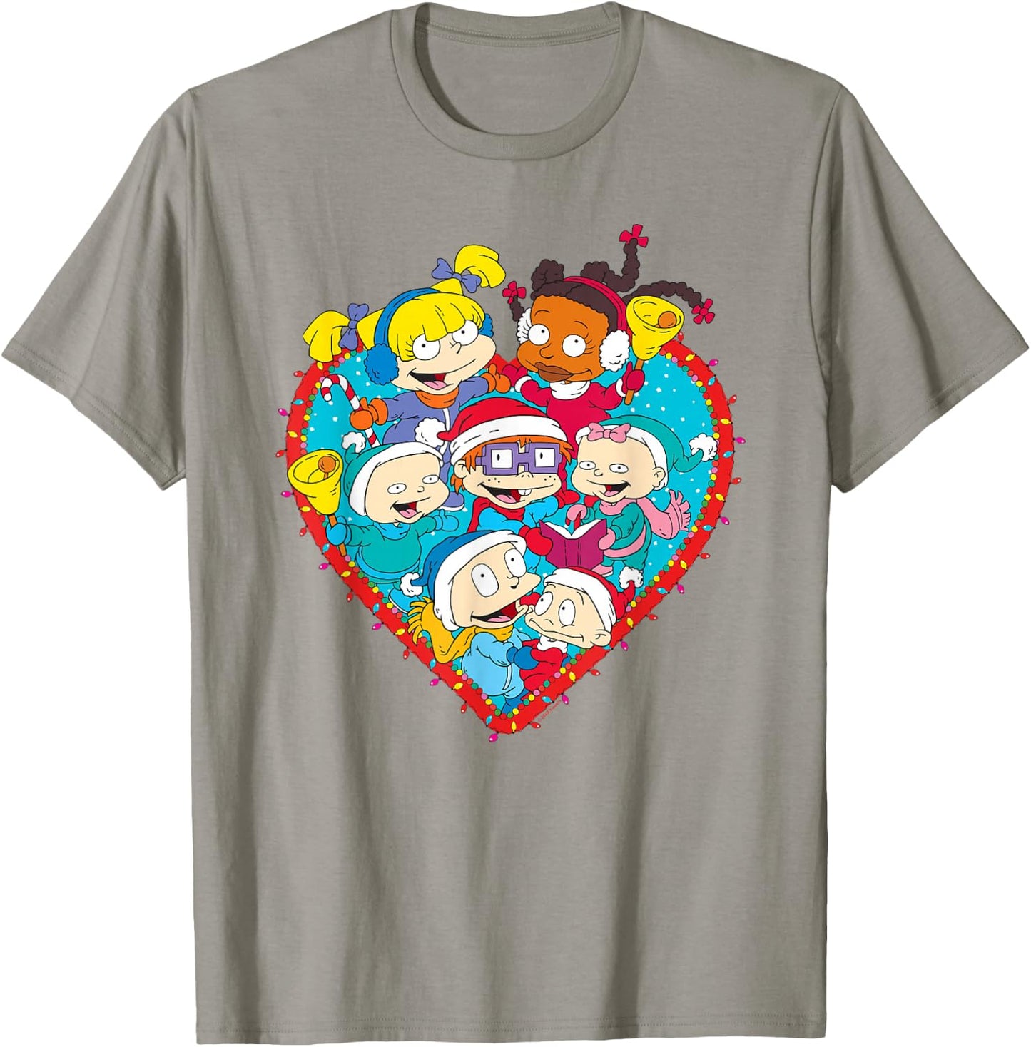 Rugrats Group Christmas Photo With Tommy, Chucky, Angelica T-Shirt - T-Shirt | Sand