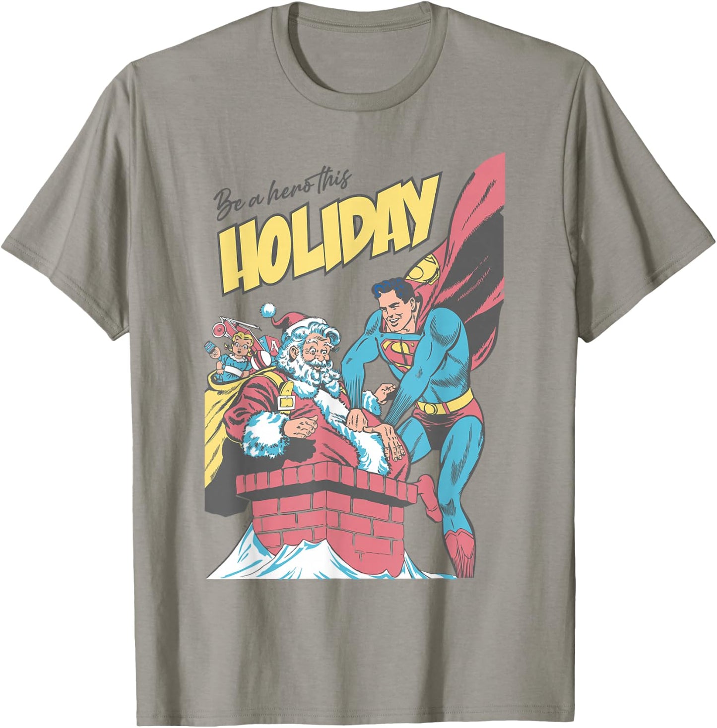 Superman Christmas Holiday Hero T-Shirt - T-Shirt | Sand