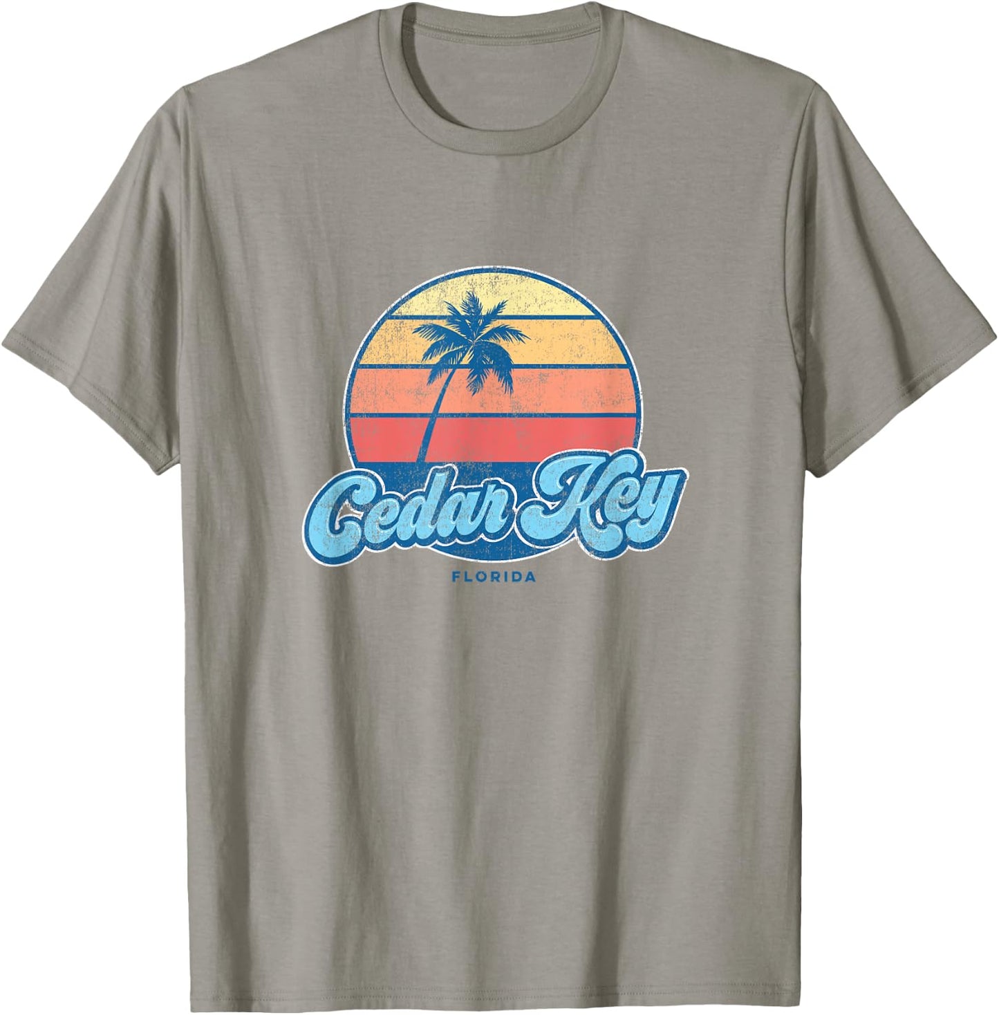 Vintage Cedar Key Florida FL Classic 70s Retro Surfer T-Shirt - T-Shirt | Sand