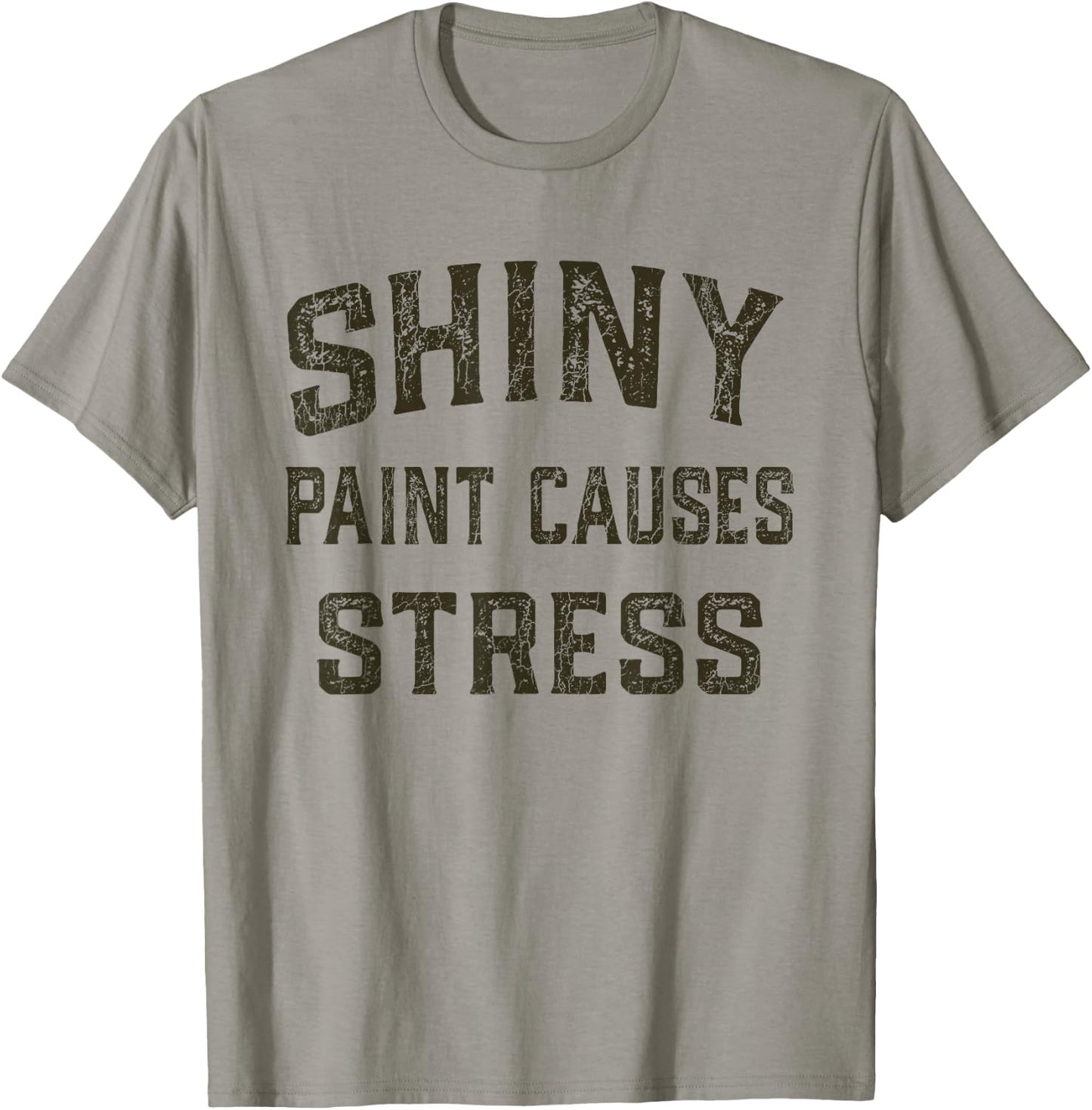 Ugly Pelican Co. Vintage Classic Hot Rod Auto Shiny Paint Causes Stress Rat Rod Rules Automotive T-Shirt - T-Shirt | Sand