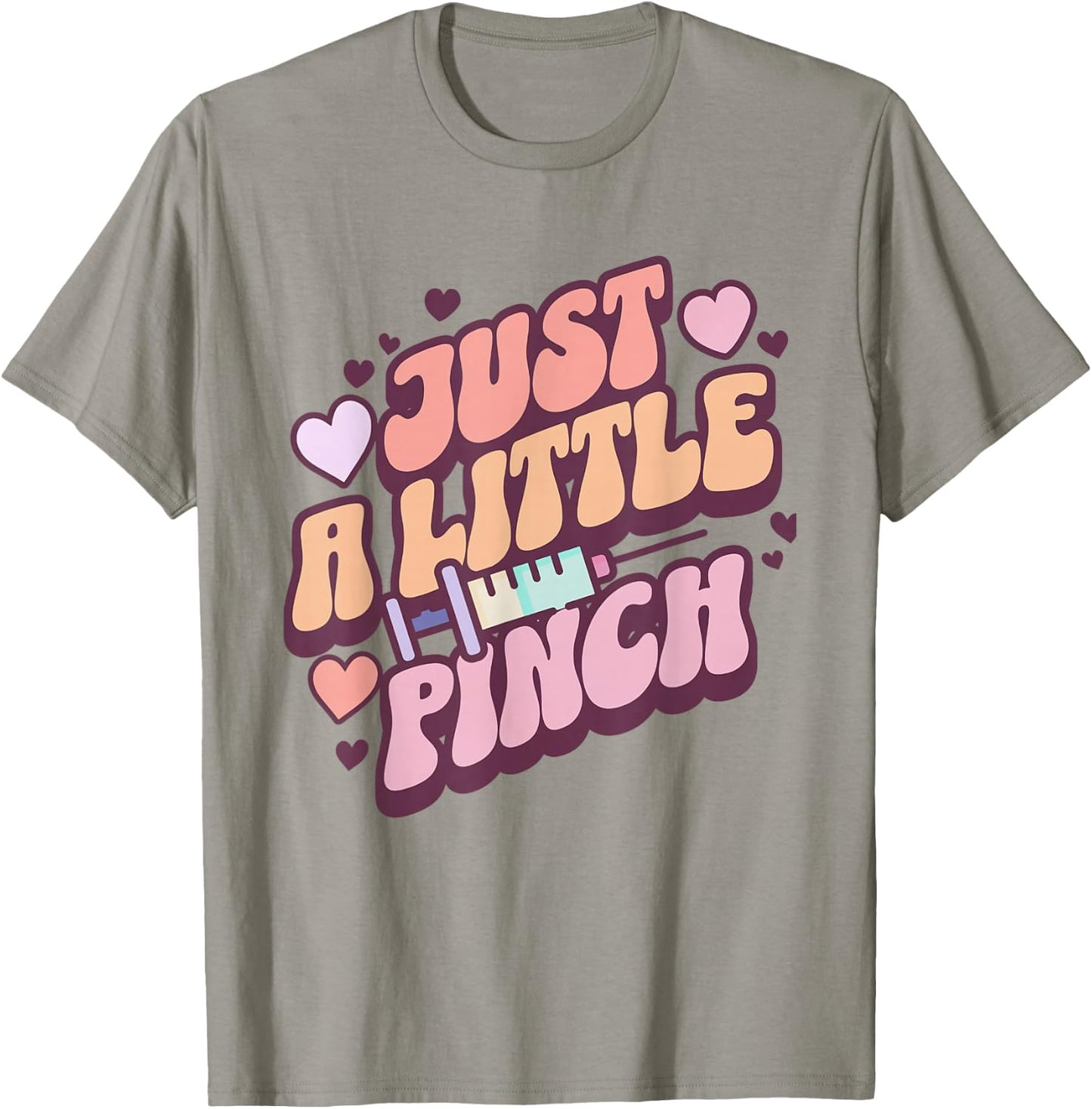 Women Retro Just A little Pinch Phlebotomist Nurse Phleb T-Shirt - T-Shirt | Sand