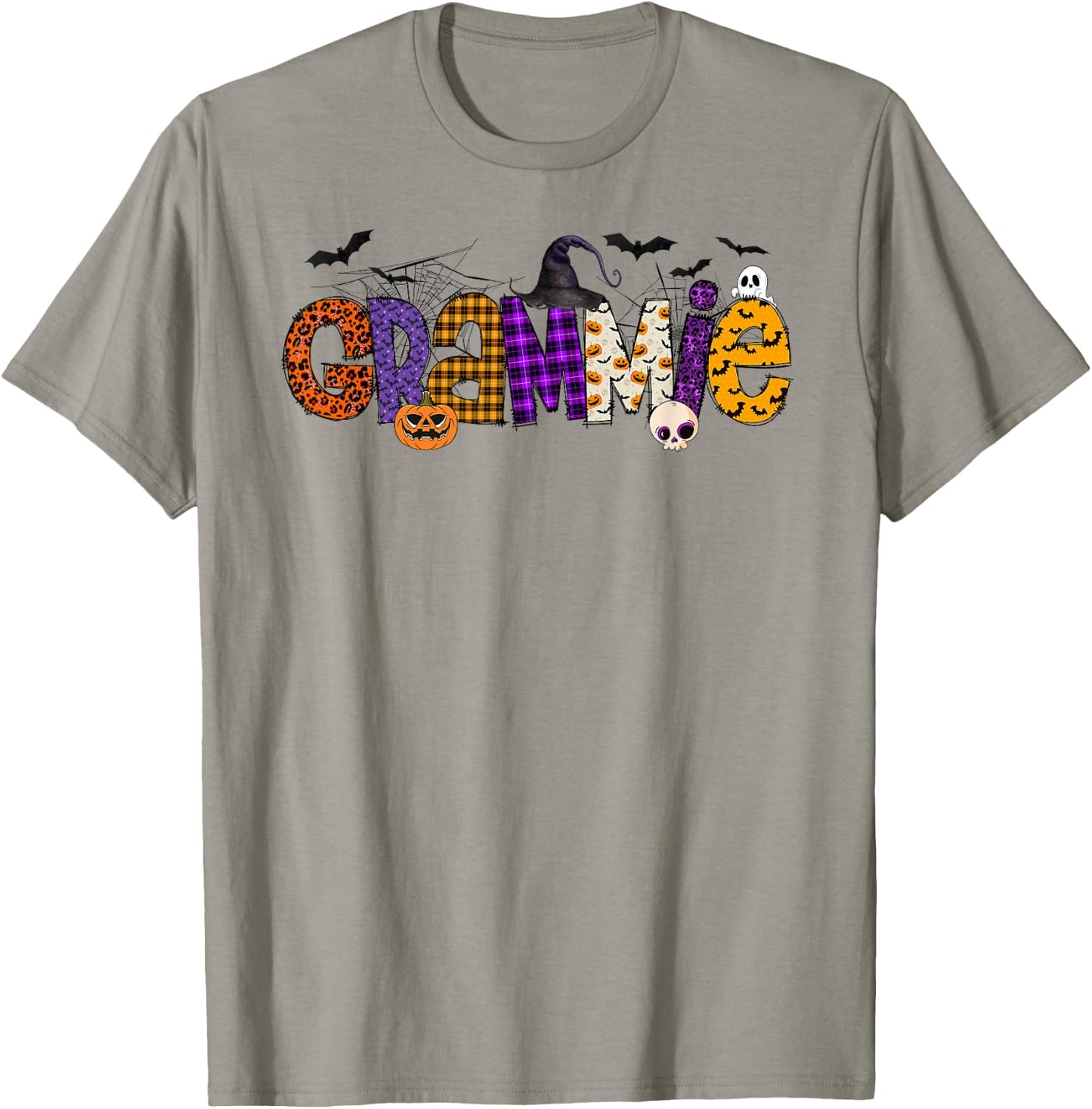 Grammie Witch Hat Pumpkin Ghost Funny Halloween Costume T-Shirt - T-Shirt | Sand