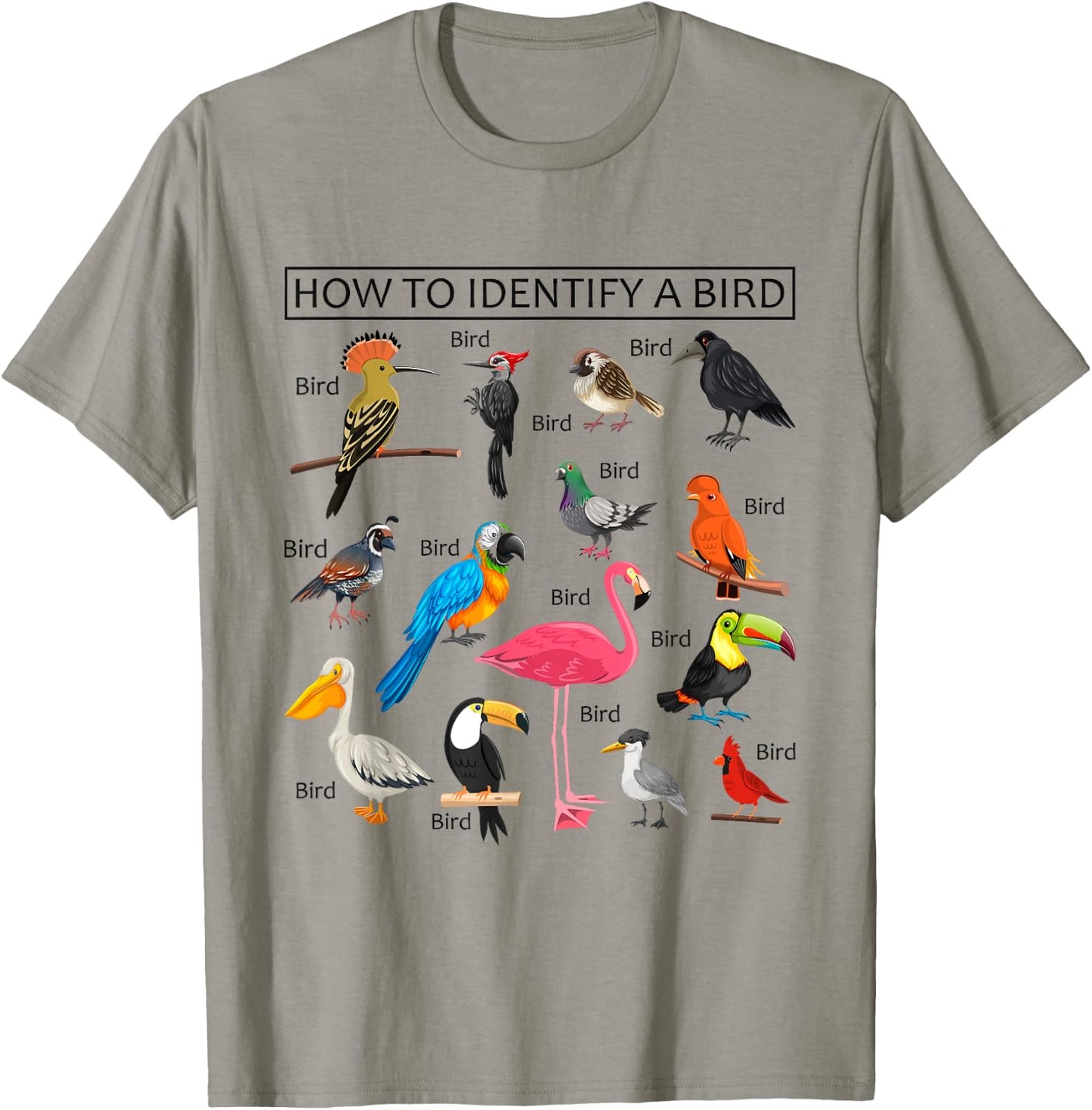 How To Identify A Bird Funny Birds Lover Nature Birdwatcher T-Shirt - T-Shirt | Sand