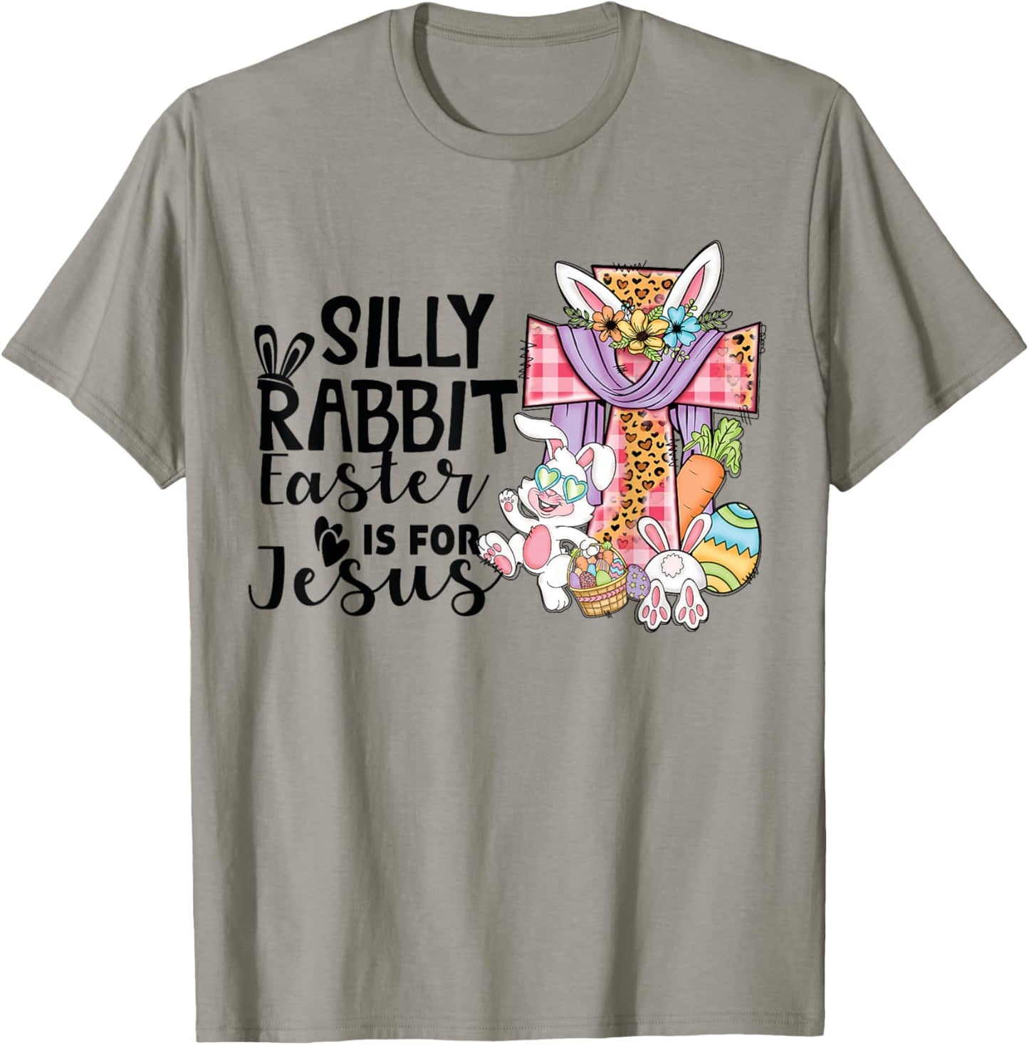 Silly Rabbit Easter Is For Jesus Leopard Jesus Easter T-Shirt - T-Shirt | Sand