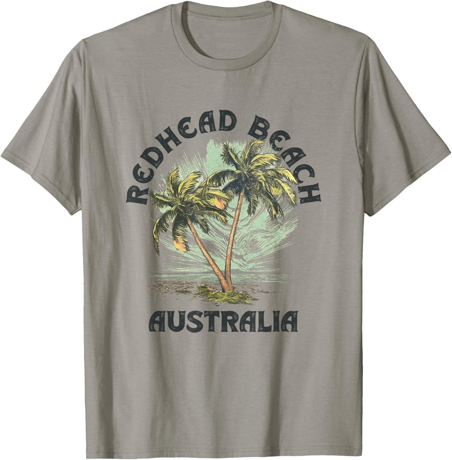 Redhead Beach Australia Palms Vintage Beach T-Shirt - T-Shirt | Sand