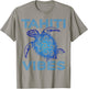 Polynesian Blue Tribal Sea Turtle Tahiti Vibes Vacation T-Shirt - T-Shirt | Sand