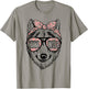 Mama Wolf Sunglasses Cute Wolf Mom Mothers Day T-Shirt - T-Shirt | Sand