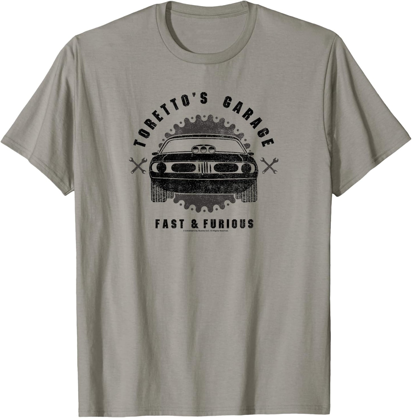 Fast & Furious Vintage Muscle Car Toretto's Garage T-Shirt - T-Shirt | Sand