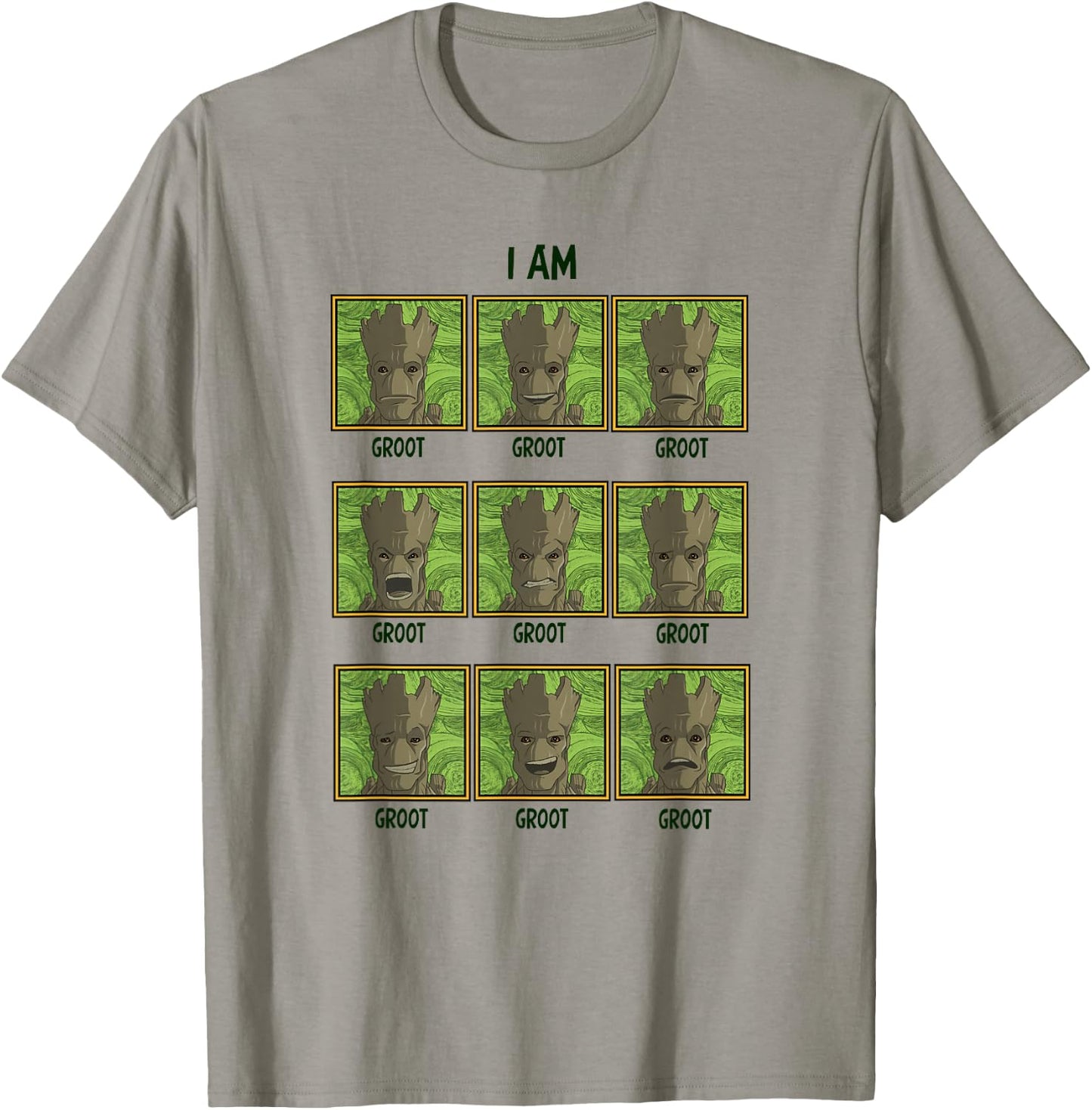 Marvel Guardians Of The Galaxy Groot Expressions Grid T-Shirt - T-Shirt | Sand