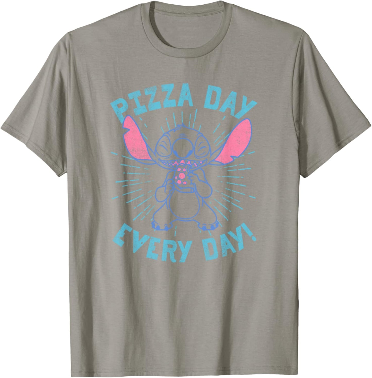 Disney Lilo & Stitch Pizza Day Everyday Transparent T-Shirt - T-Shirt | Sand