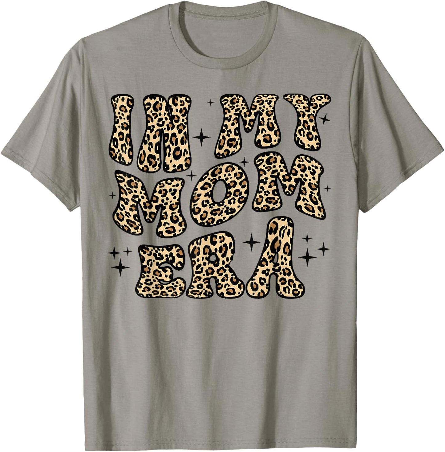 In My Mom Era Leopard Groovy Women Girls Mom Life T-Shirt - T-Shirt | Sand