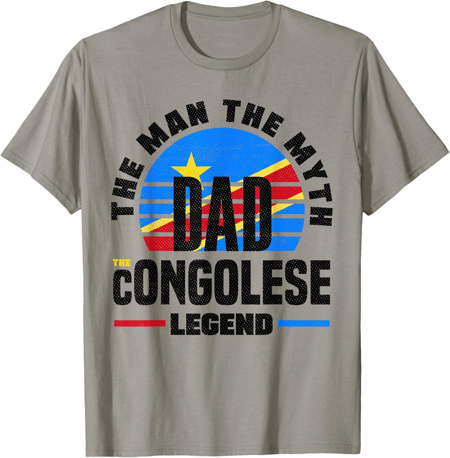Congolese DR Congo Congolese Flag Fathers Day T-Shirt - T-Shirt | Sand