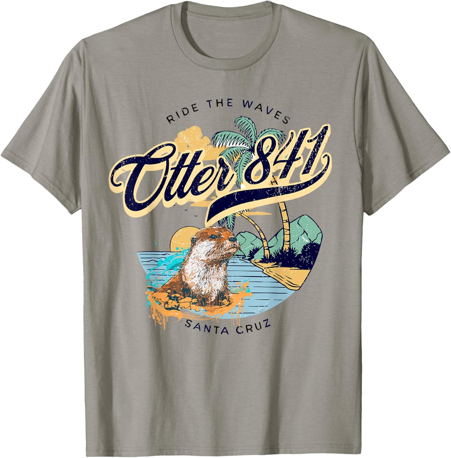 Otter 841 Surfing Otter 841 California Surf Board Otter 841 T-Shirt - T-Shirt | Sand