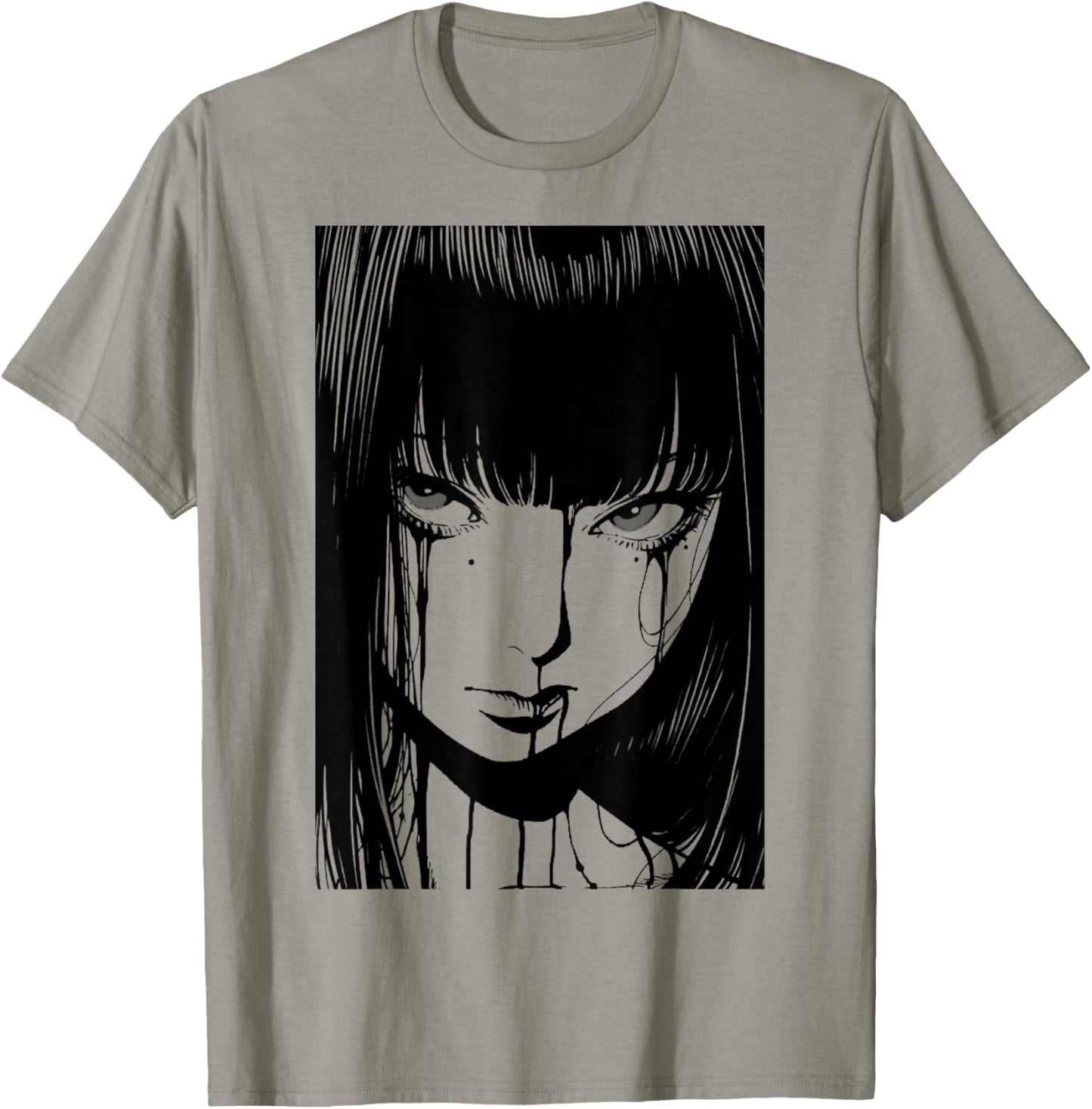 Creepy Japanese Anime Manga Horror | Pastel Goth Grunge T-Shirt - T-Shirt | Sand