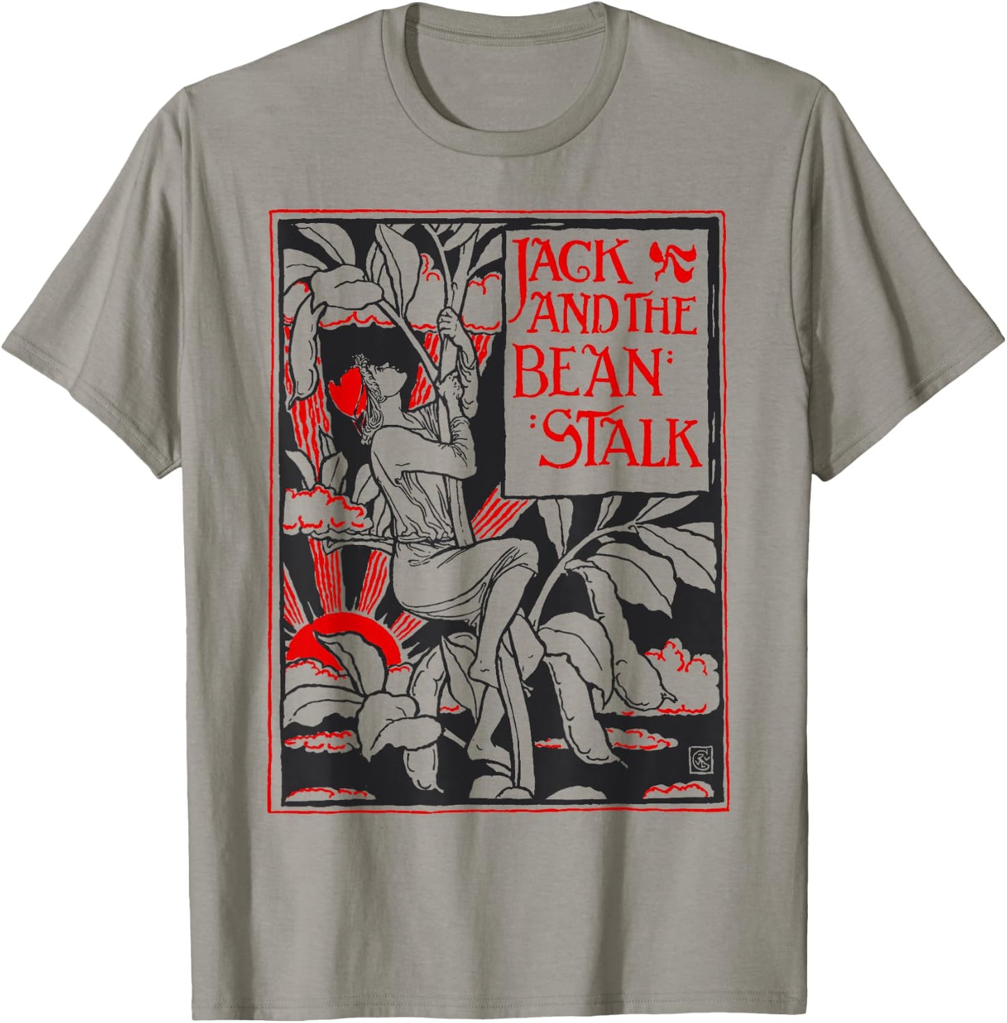 Vintage Jack and the Beanstalk Fairytale T-Shirt - T-Shirt | Sand