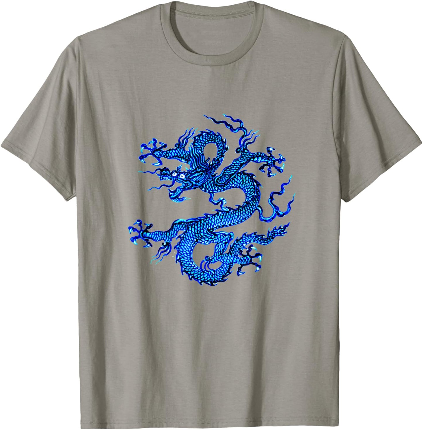 Chinese Dragon, Cobalt and Indigo Blue T-Shirt - T-Shirt | Sand