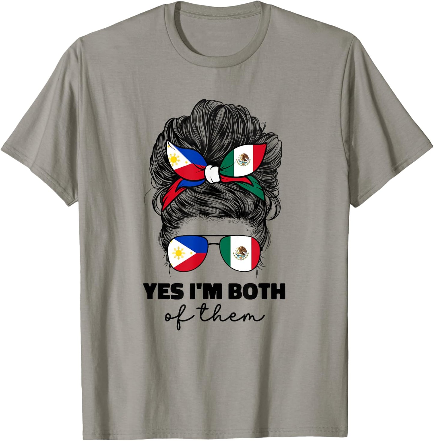 Half Mexican And Filipino Mexico Philippines Filipina Flag T-Shirt - T-Shirt | Sand