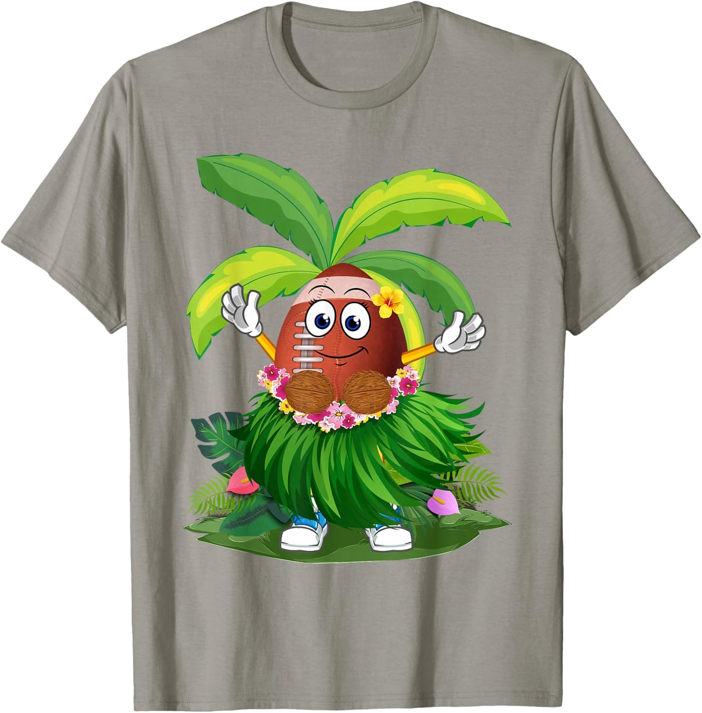 Funny Hawaii Football Ball Hawaiian Tropical Summer Vacation T-Shirt - T-Shirt | Sand