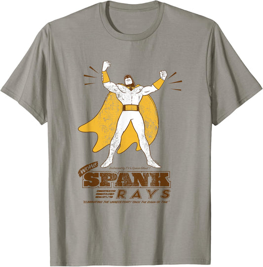 Space Ghost Vintage Spank Rays Distressed Superhero Pose T-Shirt - T-Shirt | Sand