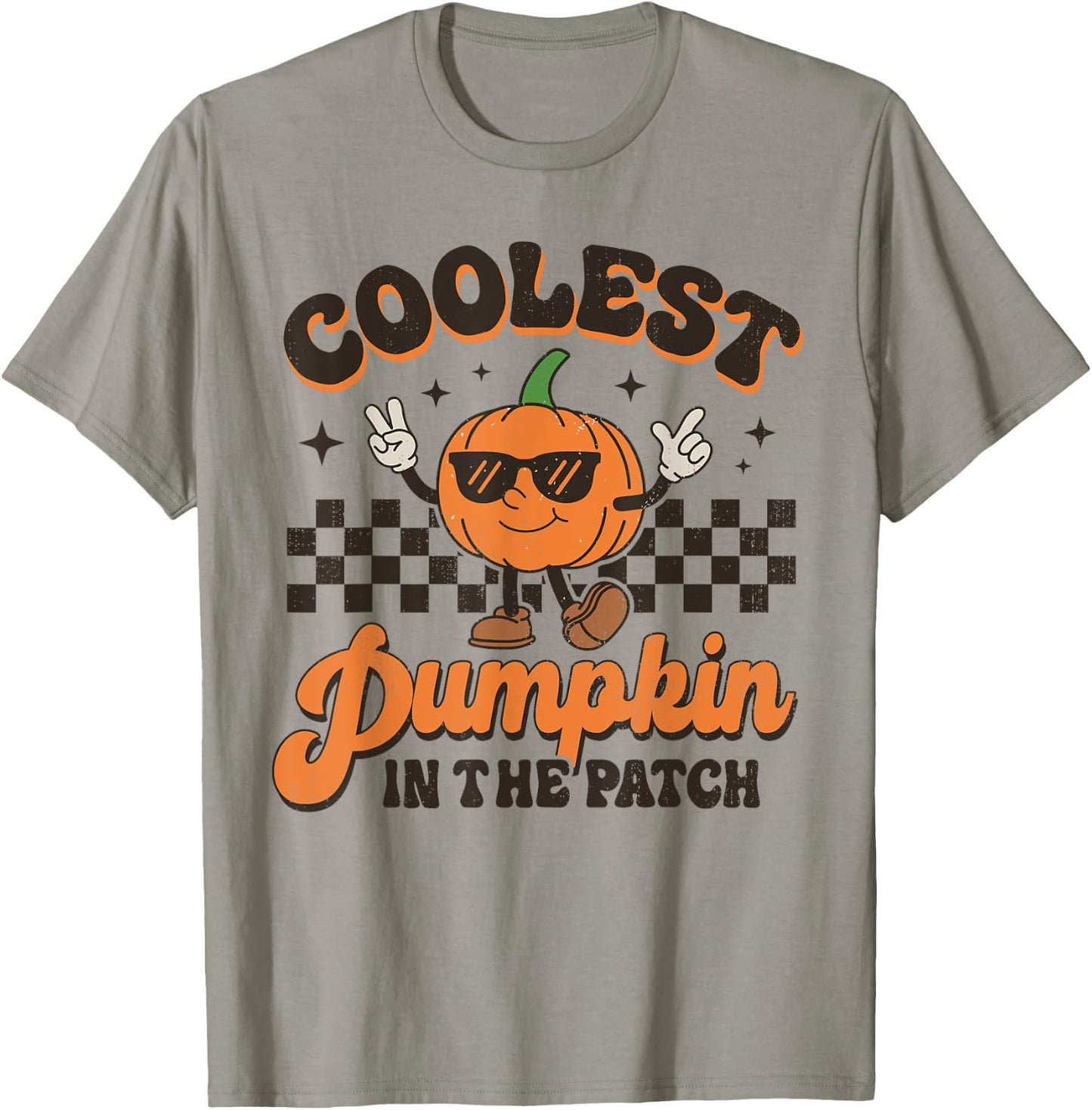 Groovy Coolest Pumpkin In The Patch Halloween For Boys Kids T-Shirt - T-Shirt | Sand