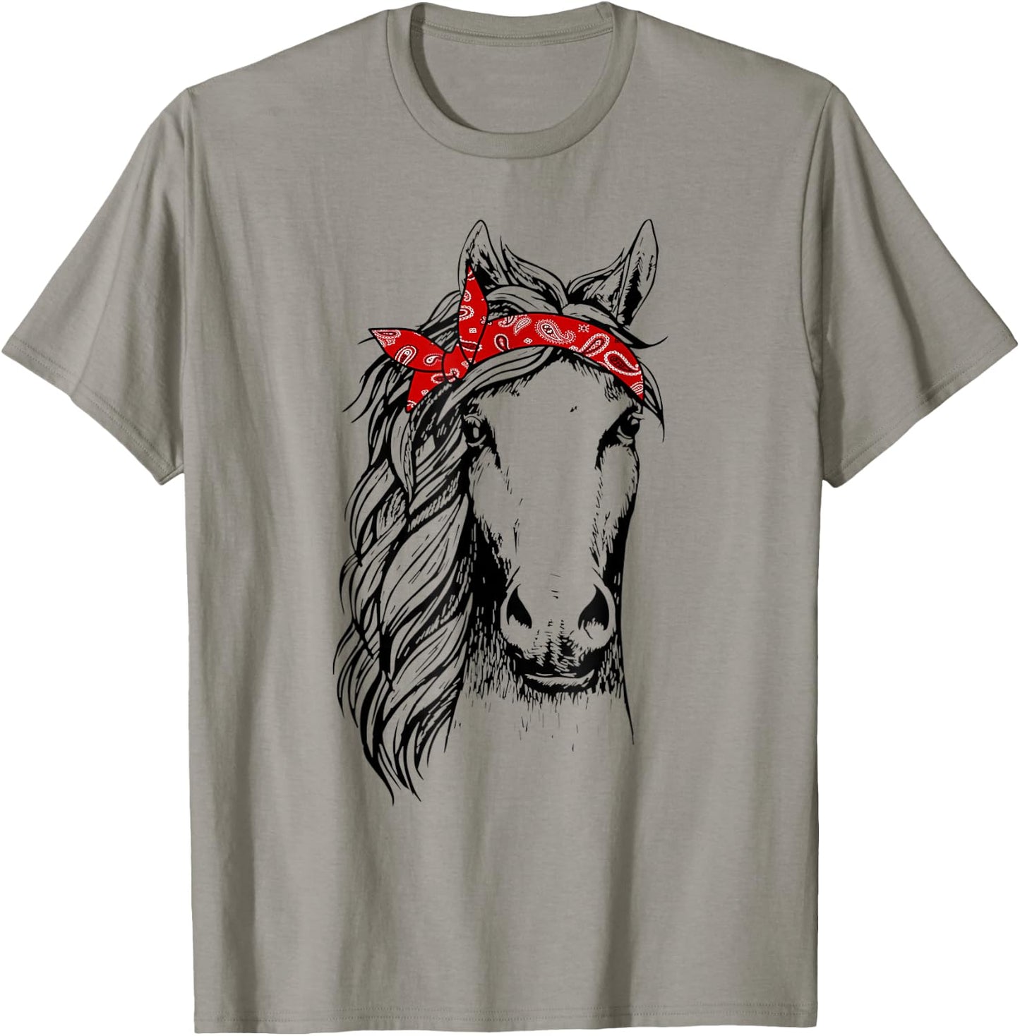 Horse Bandana for Horseback Riding Horse Lover T-Shirt - T-Shirt | Sand
