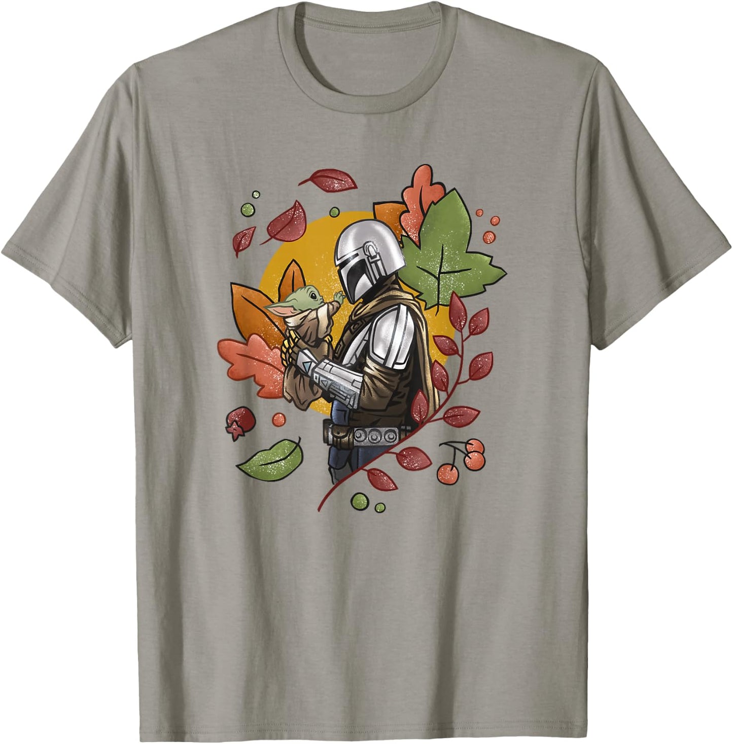 Star Wars: The Mandalorian Halloween Fall Foliage T-Shirt - T-Shirt | Sand