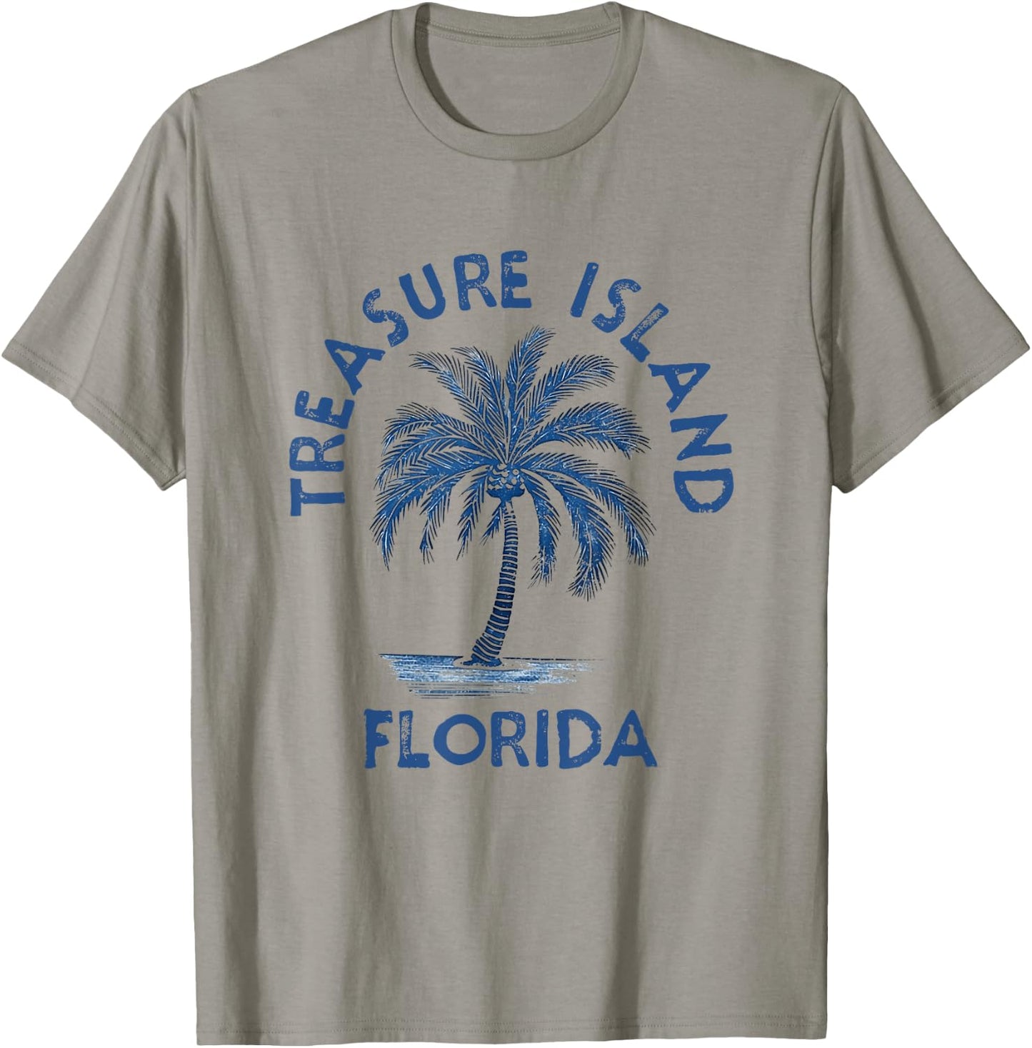 Vintage Treasure Island Florida Palm Tree FL Retro T-Shirt - T-Shirt | Sand