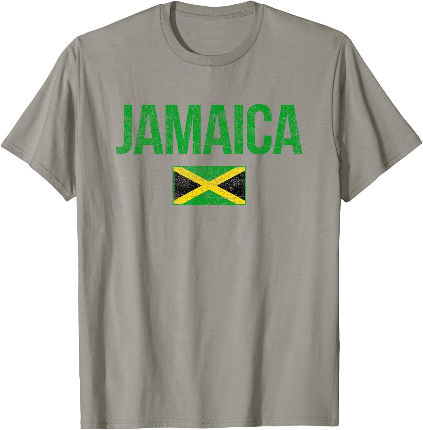 Retro Jamaica Flag Jamaican Travel Vacation Souvenir T-Shirt - T-Shirt | Sand