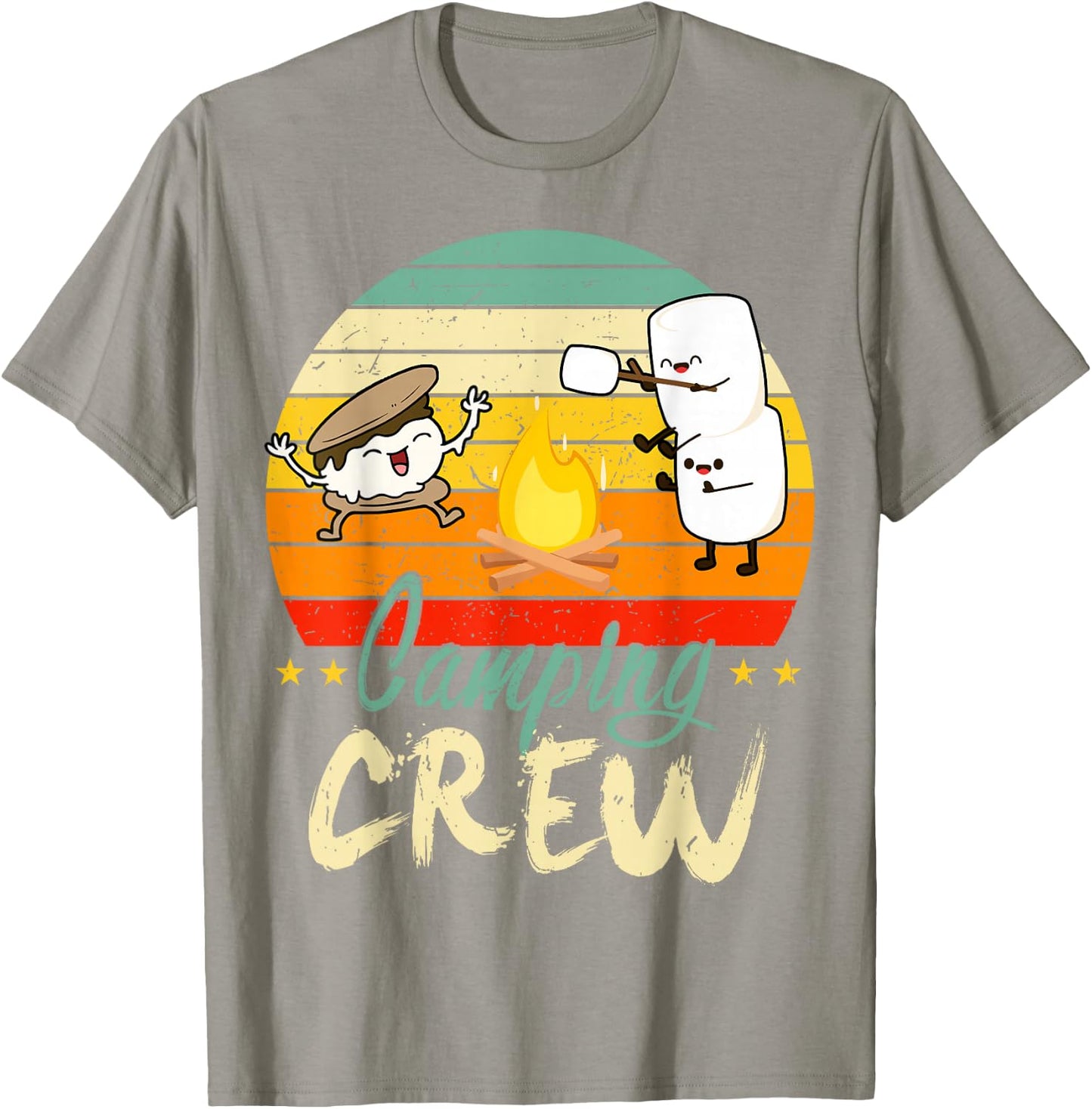 Funny Smore Camping Crew Family Camper Kid Boy Women Toddler T-Shirt - T-Shirt | Sand