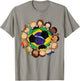 Brazil Soccer Ball Kids Toddler Boys Around Brazilian Flag T-Shirt - T-Shirt | Sand