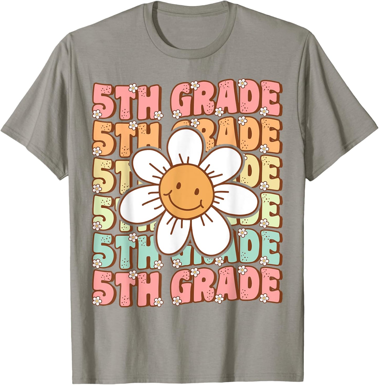 Groovy 5th Grade Back To School First Day of Fifth Grade T-Shirt - T-Shirt | Sand