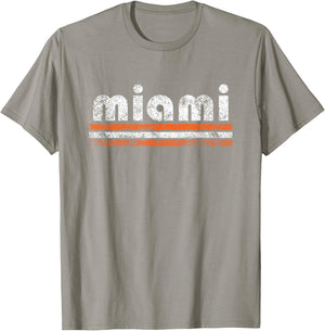 Miami Florida Vintage Weathered Throwback T-Shirt - T-Shirt | Sand