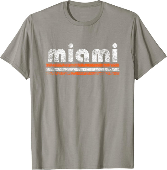 Miami Florida Vintage Weathered Throwback T-Shirt - T-Shirt | Sand