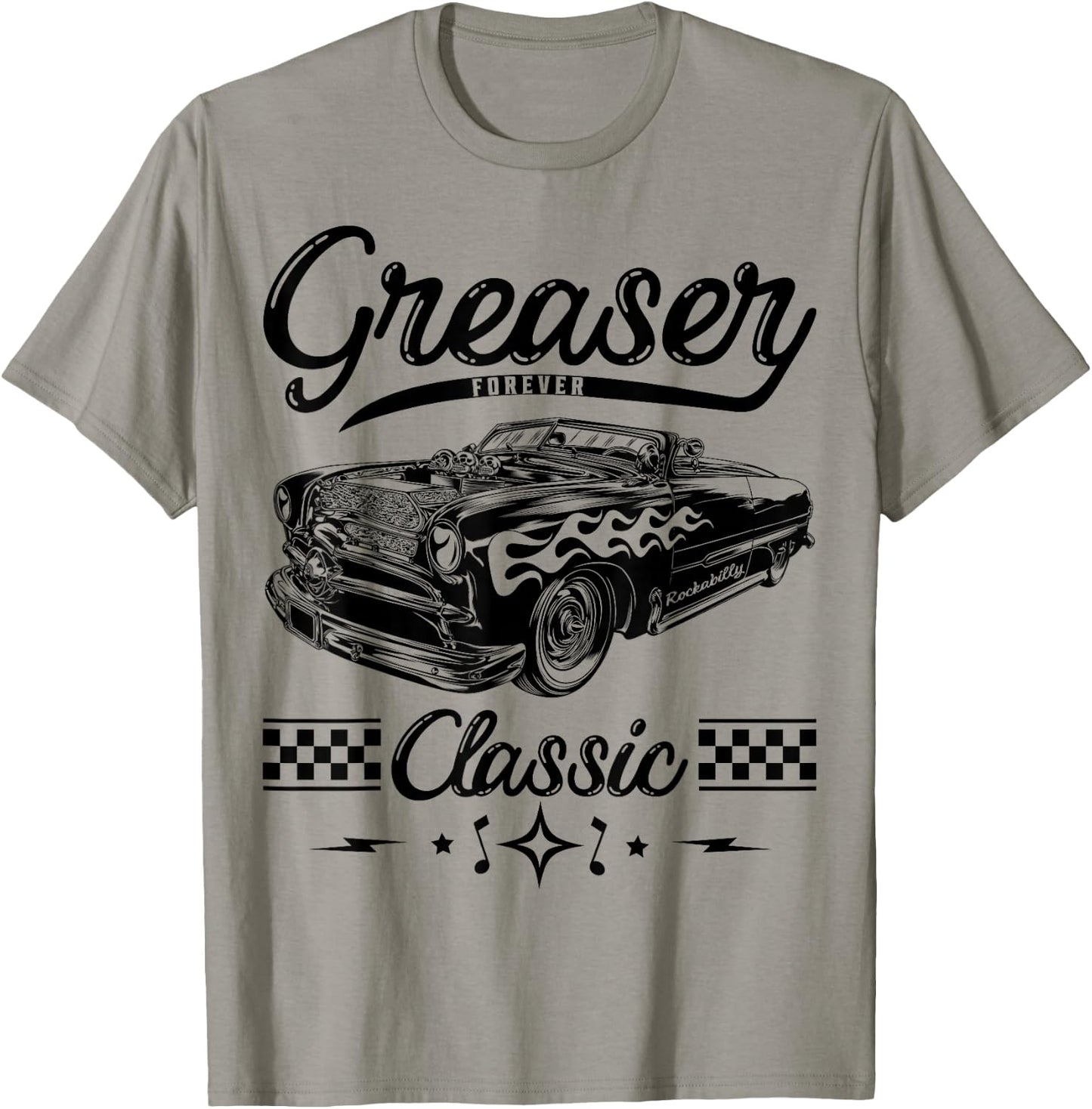 Greaser Forever 1950s Sock Hop Retro 50s Vintage Rockabilly T-Shirt - T-Shirt | Sand
