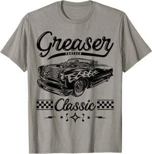 Greaser Forever 1950s Sock Hop Retro 50s Vintage Rockabilly T-Shirt - T-Shirt | Sand