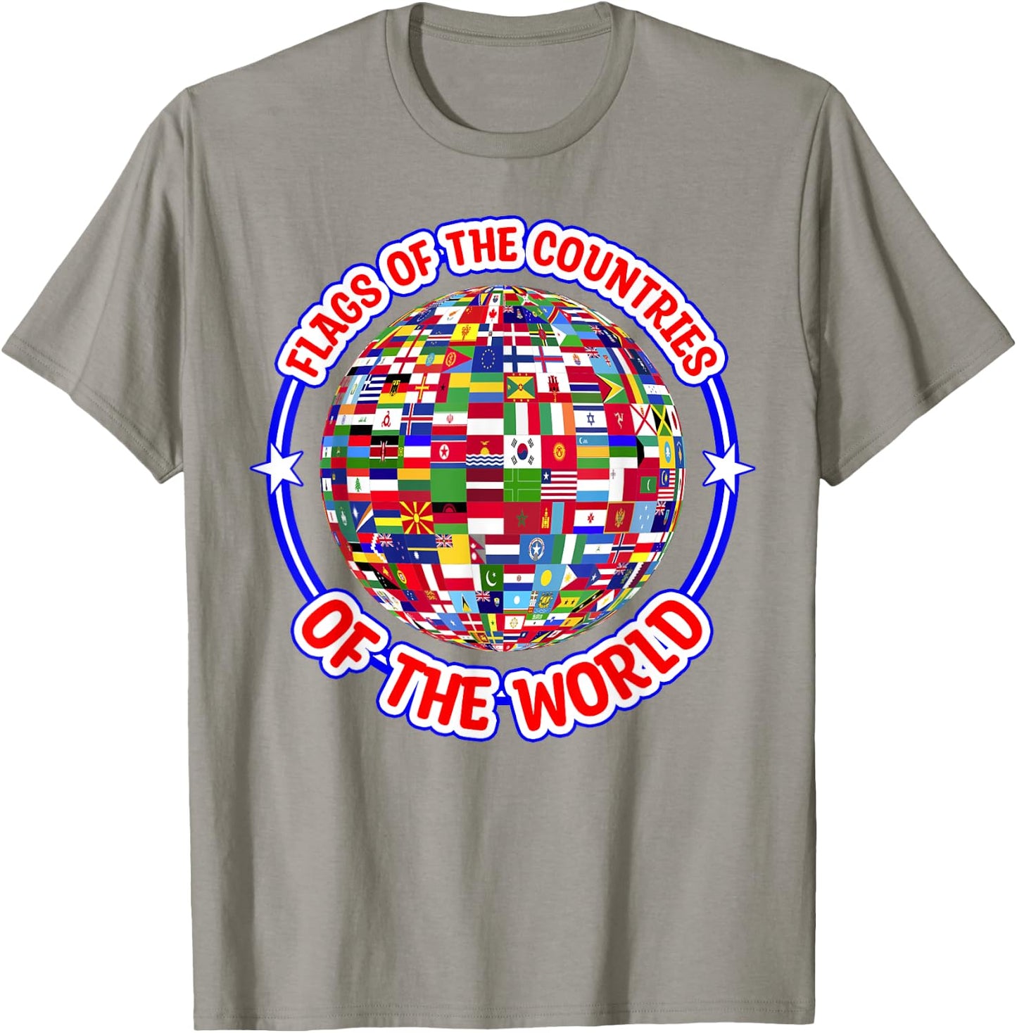 Humanity & Traveler Designs Men's Earth Day Flag , White, Small T-Shirt - T-Shirt | Sand