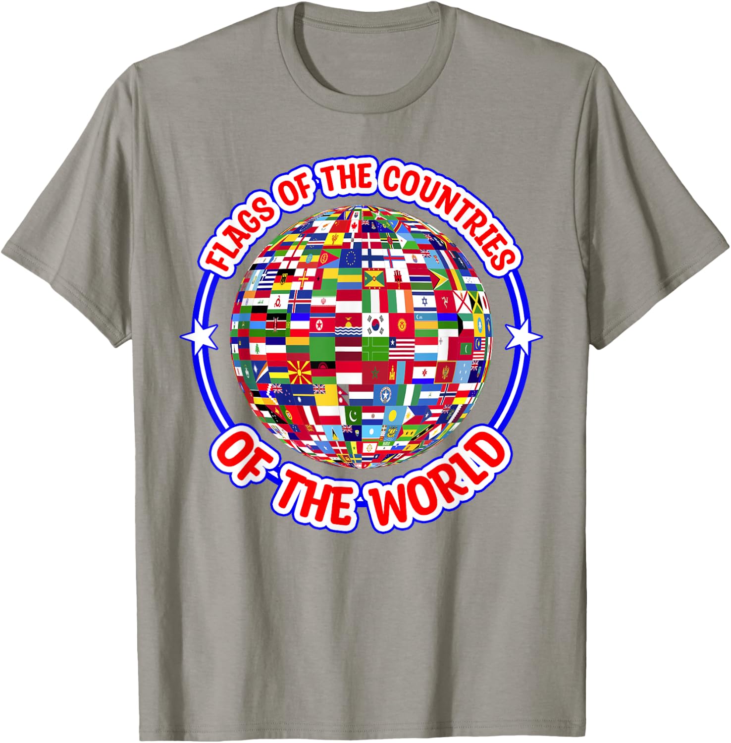Humanity & Traveler Designs Men's Earth Day Flag , White, Small T-Shirt - T-Shirt | Sand