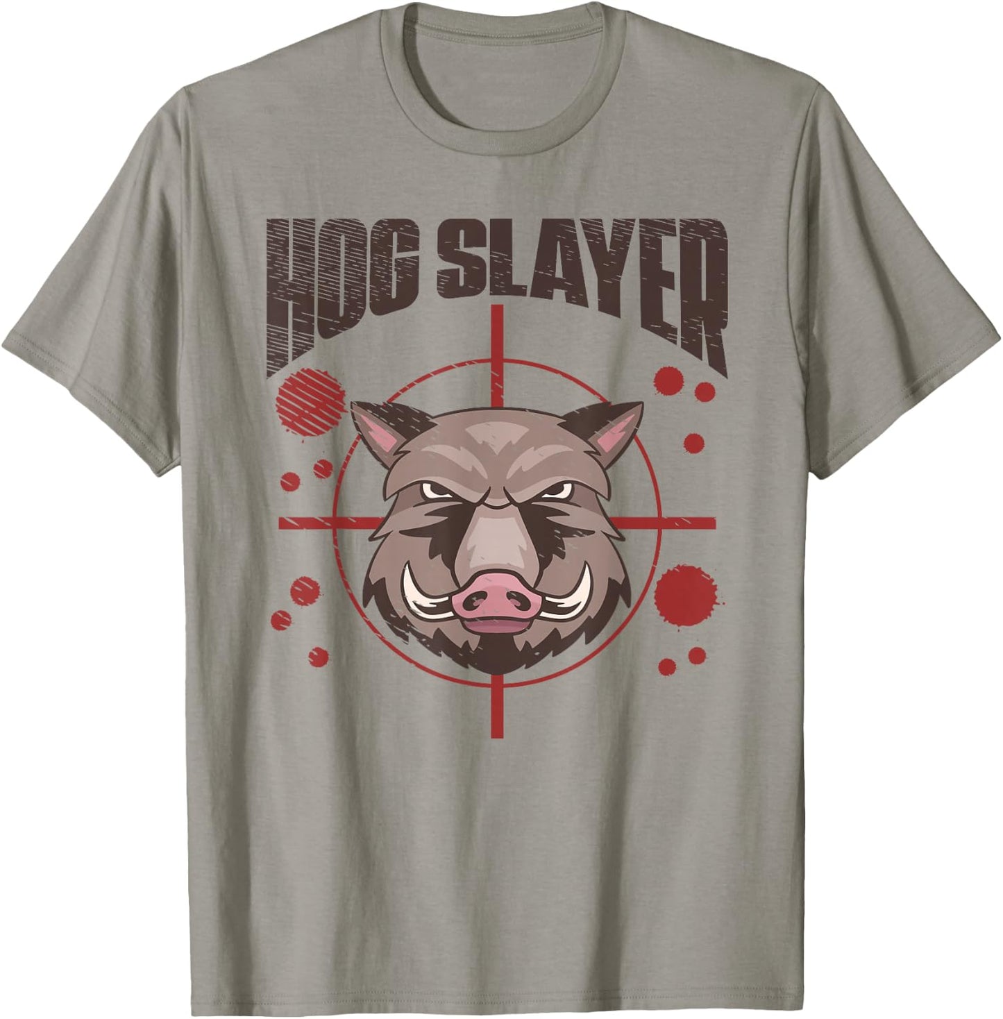 Hog Slayer Hunter Wild Boar Head Hunt Season Heli Hunting T-Shirt - T-Shirt | Sand