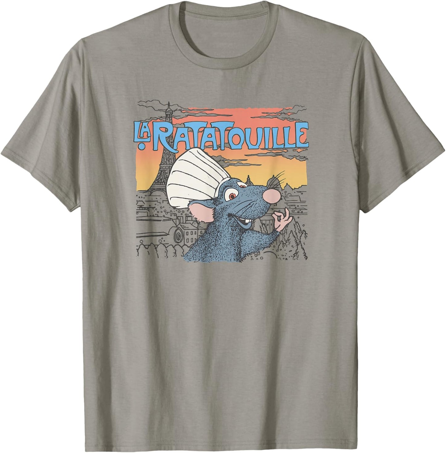 Disney Pixar Ratatouille Paris, France Chef's Kiss T-Shirt - T-Shirt | Sand