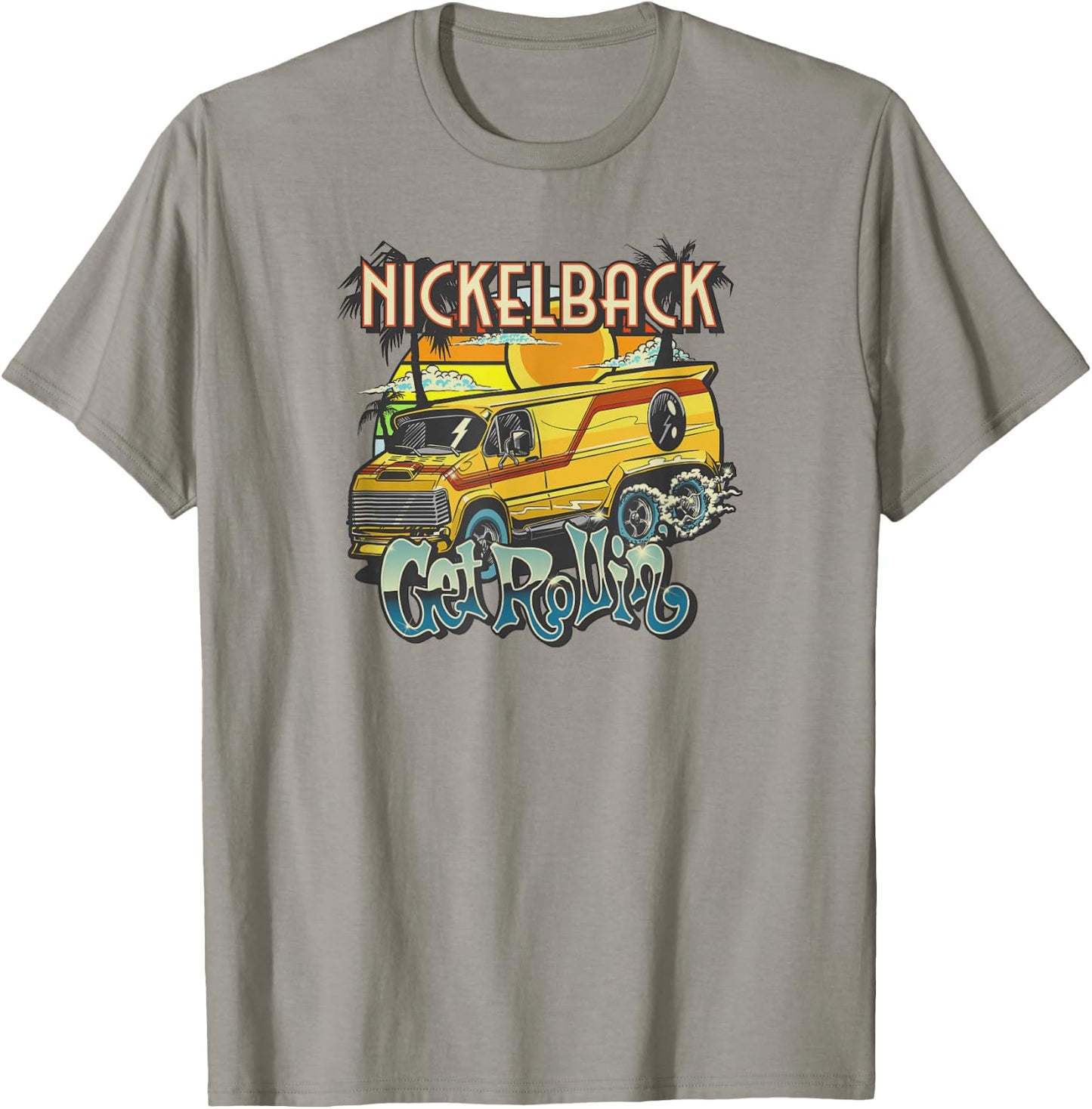 Nickelback Get Rollin' Cover (Yellow) T-Shirt - T-Shirt | Sand