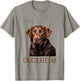 Loved By A Chocolate Lab Labrador Dog Lover T-Shirt - T-Shirt | Sand