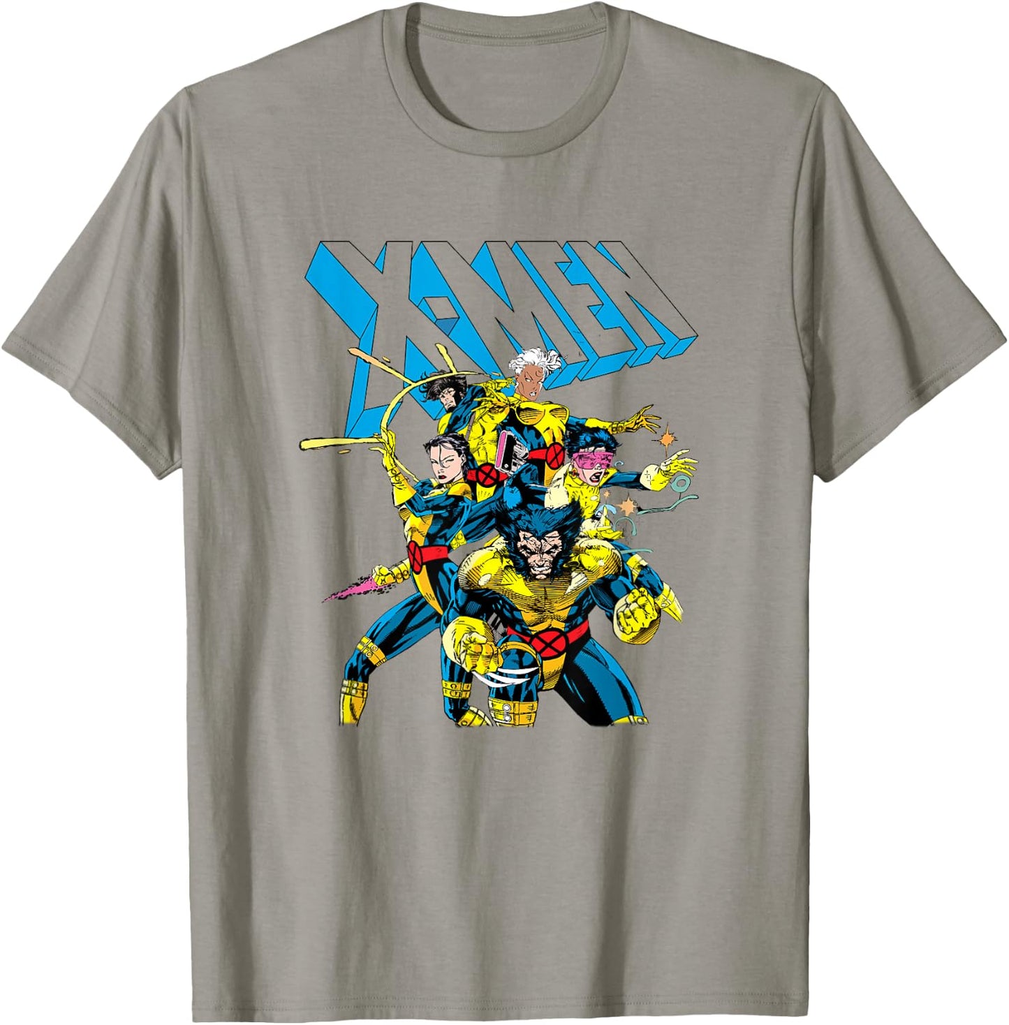 Marvel X-Men 80's Style Uniforms Vintage Group Shot T-Shirt - T-Shirt | Sand