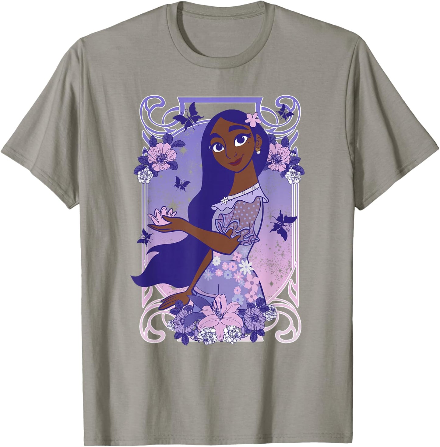 Disney Encanto Isabella Dreamy Floral Portrait T-Shirt - T-Shirt | Sand